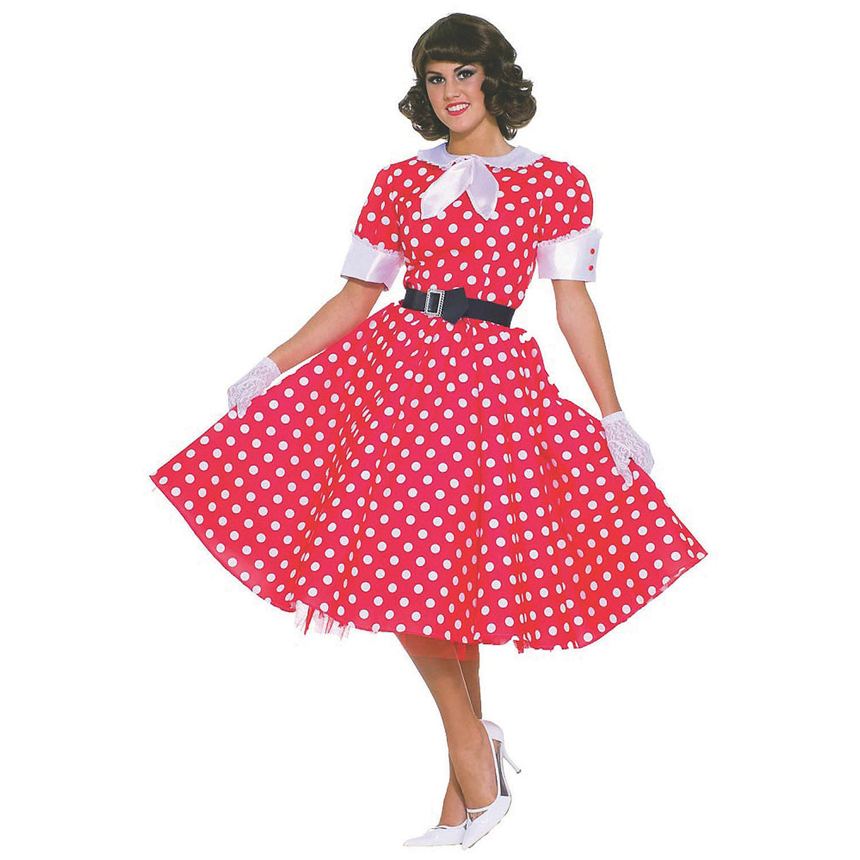 Vintage Women's 50's Housewife Costume for Theme Parties Halloween Events and Retro Celebrations