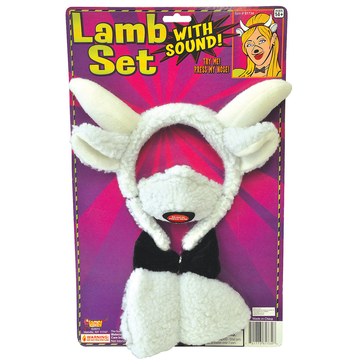 Lamb Costume Kit with Sound for Fun Halloween Events and Dress Up Parties