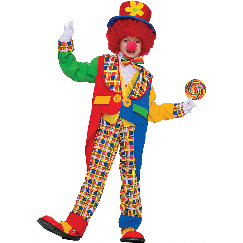 Fun Unisex Clown Costume for Halloween Parties Dress Up and School Events