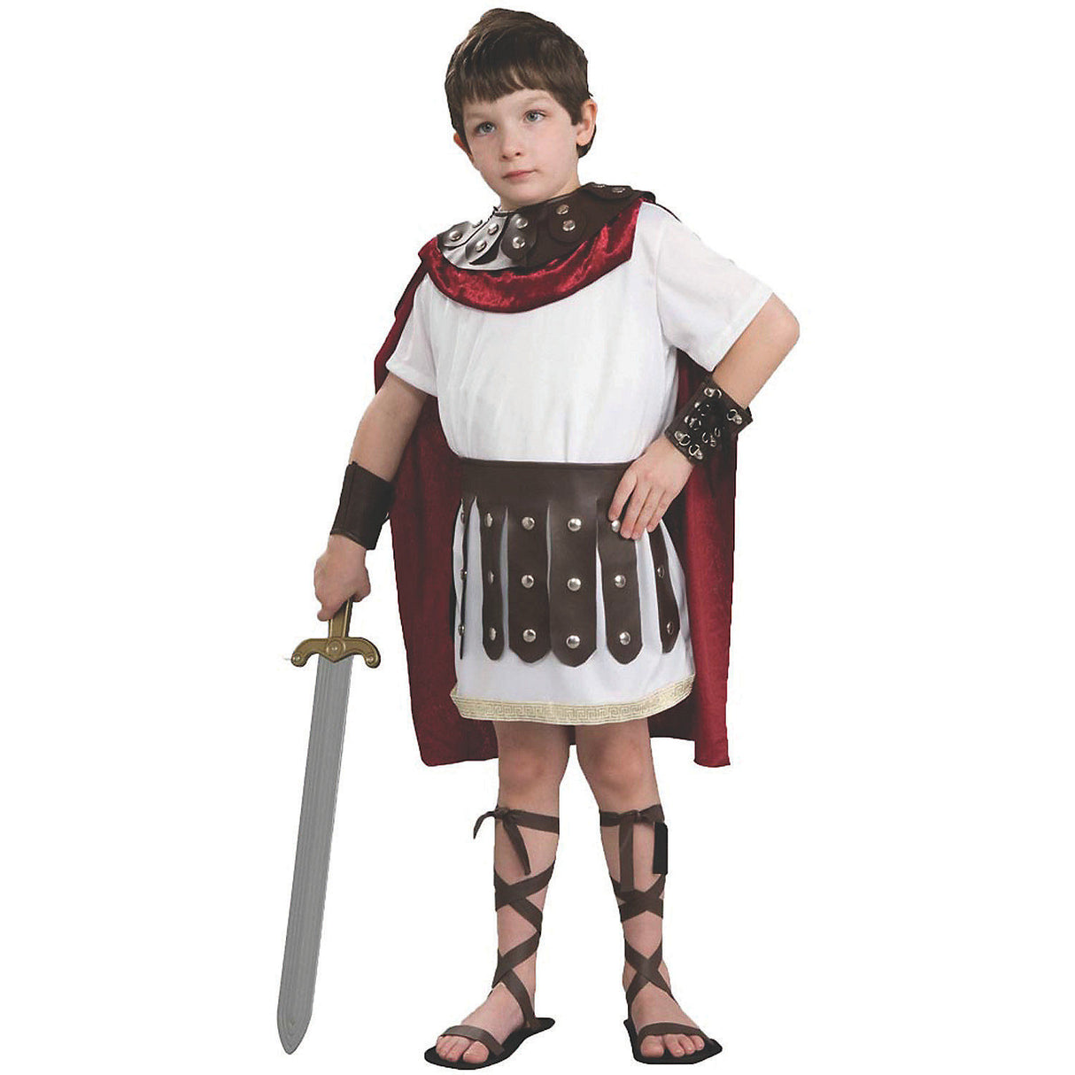 Authentic Boy's Gladiator Costume for Halloween School Events and Theatrical Performances