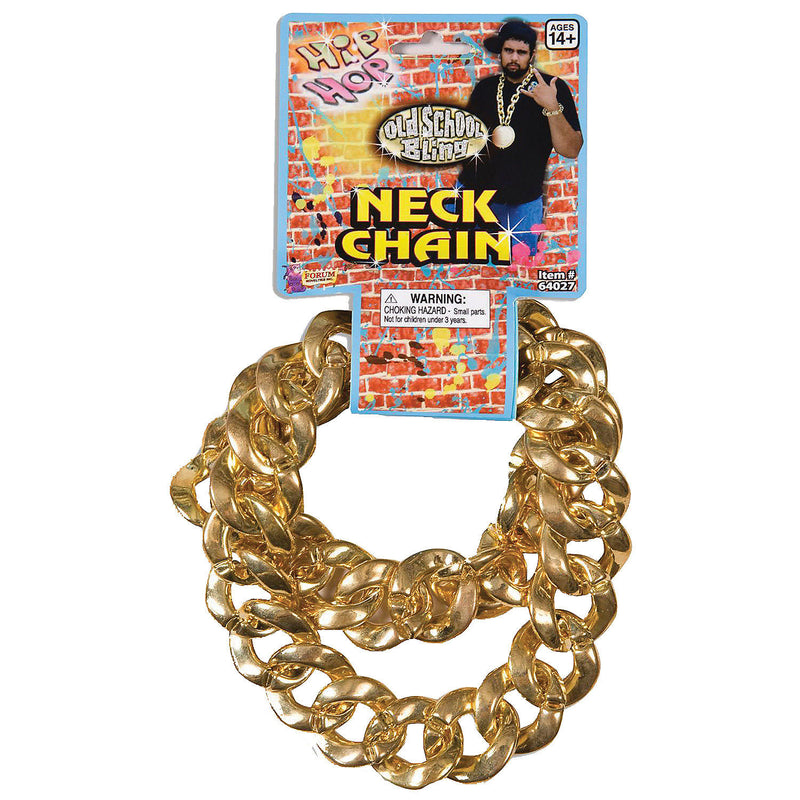 gold hip hop chain costume necklace