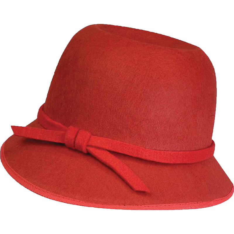 Classic Red Flapper Hat for 1920s Parties Themed Events and Costume Dress Up