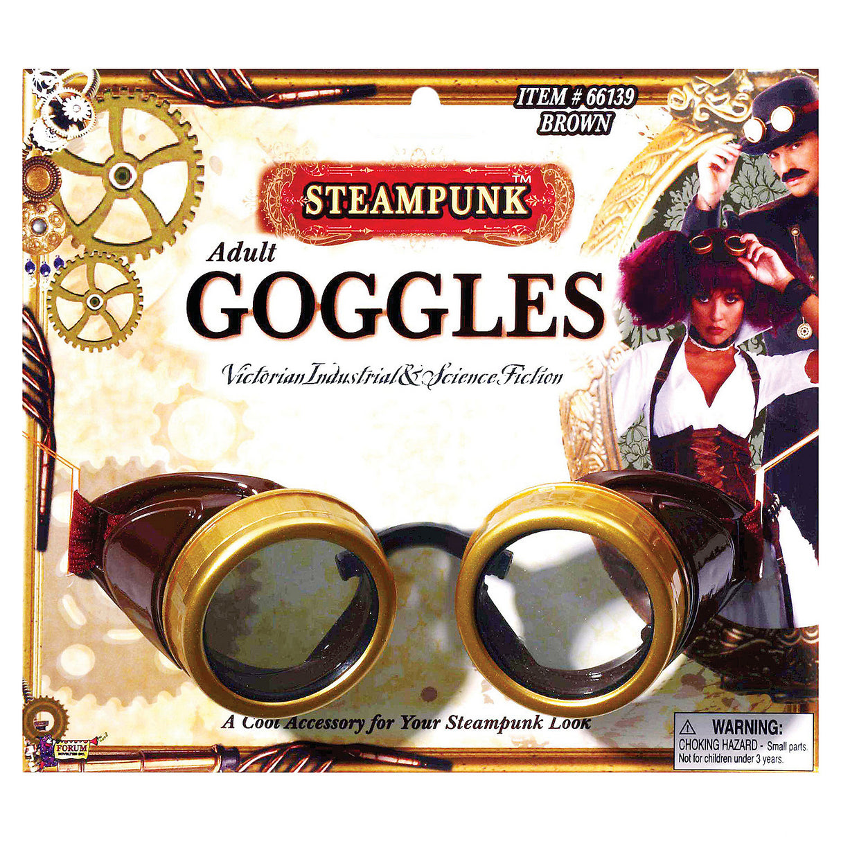 Premium Adult Steampunk Goggles for Halloween Costumes Themed Parties and DIY Projects