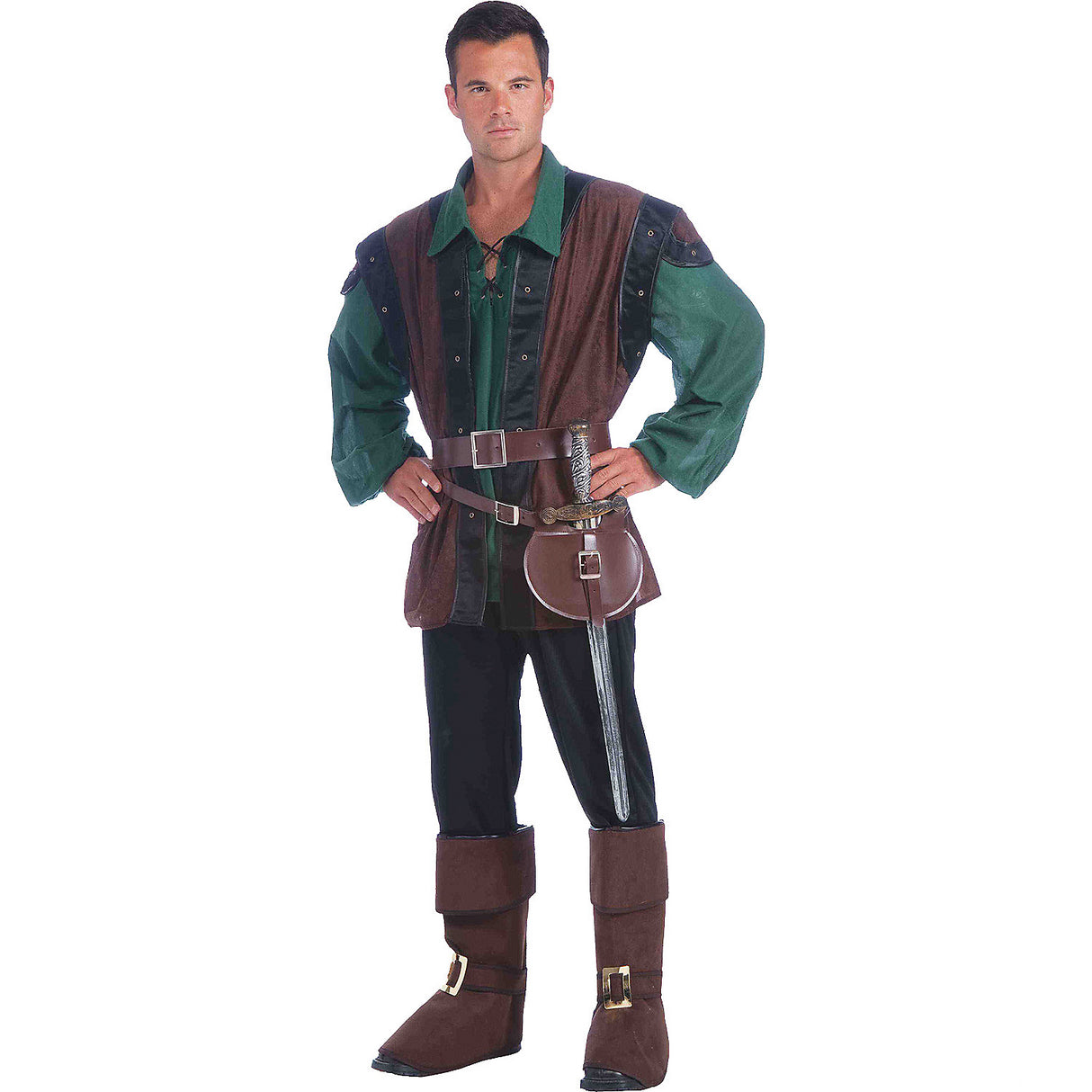 Medieval Belt and Sword Accessory for Halloween Costumes and Role-Playing Events