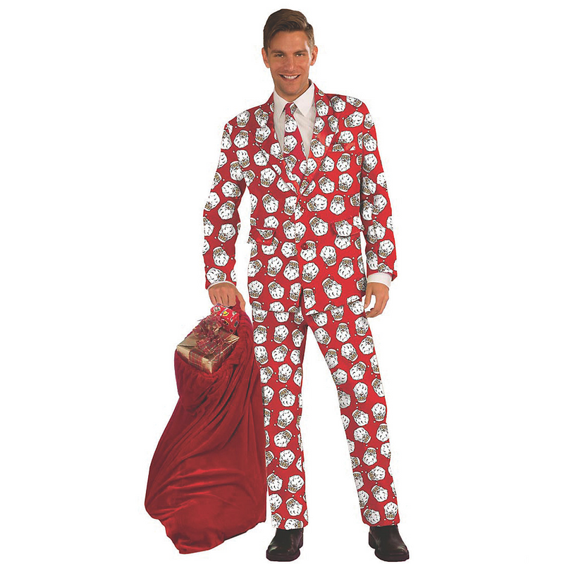 Men's classic red Santa Claus Christmas suit