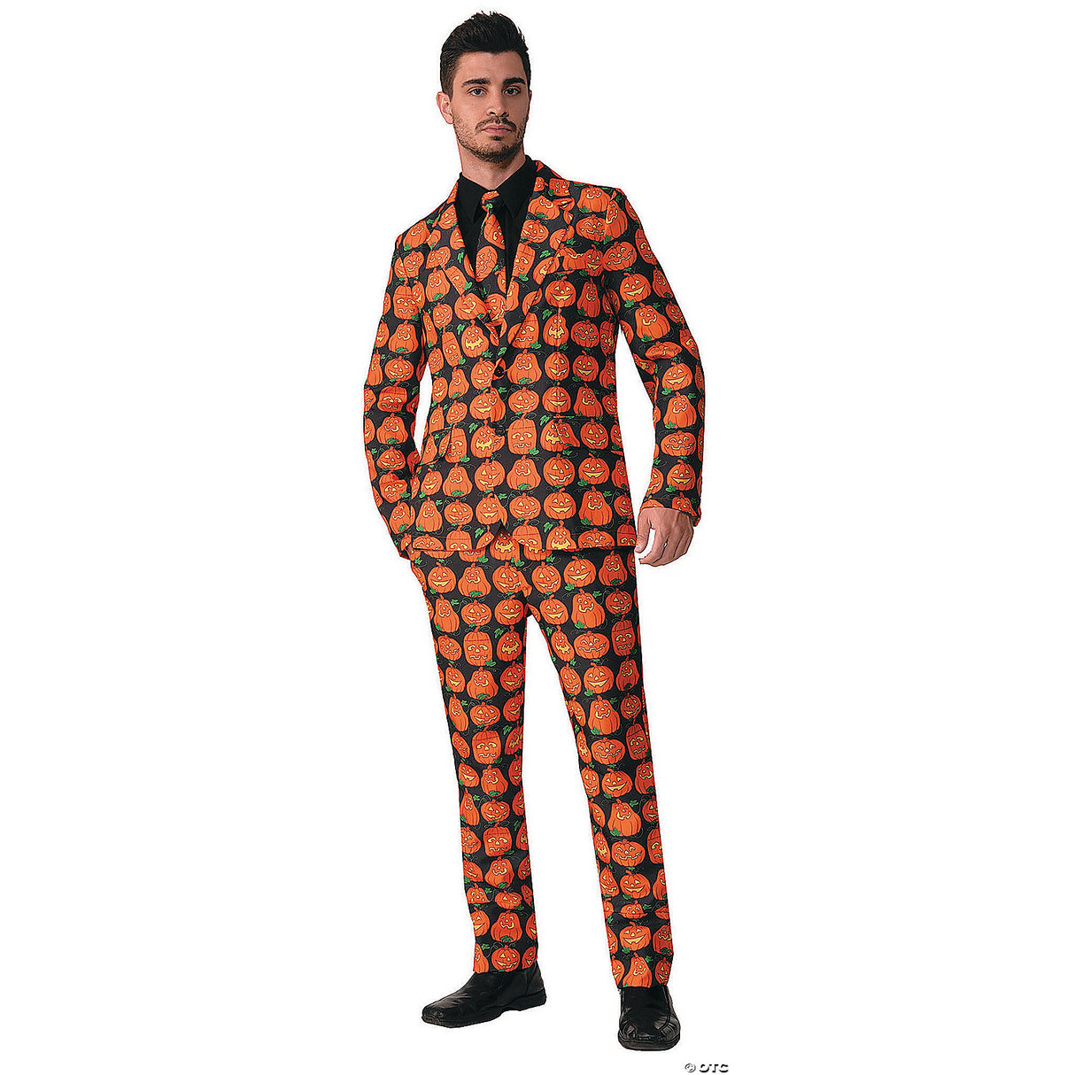 Creative Men's Pumpkin Suit for Halloween Parties and Festive Events