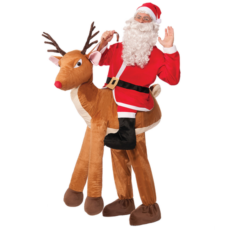 Adult Santa ride-a-reindeer Christmas costume