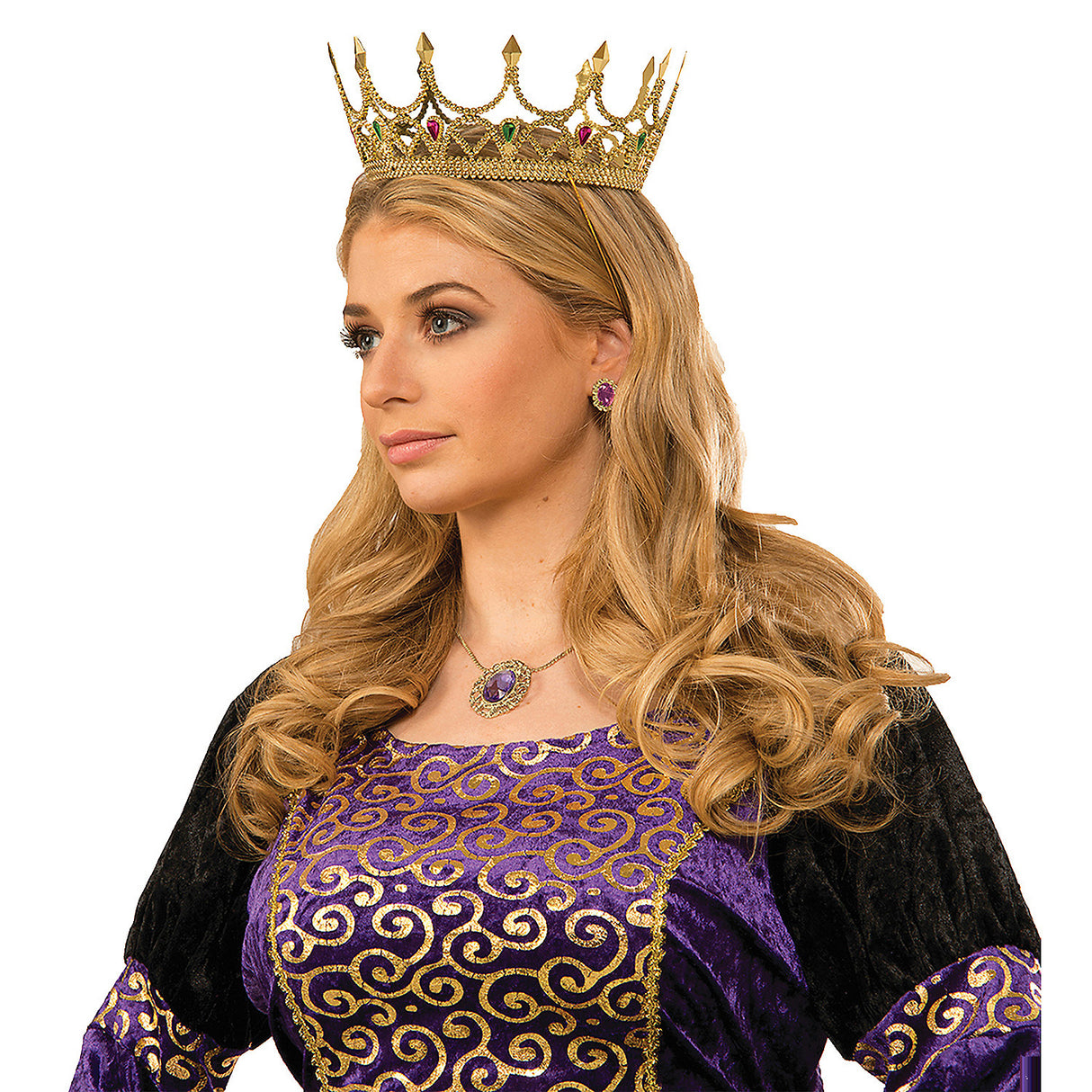 Elegant Royal Queen Crown Gold for Dress Up, Costume Parties and Themed Celebrations