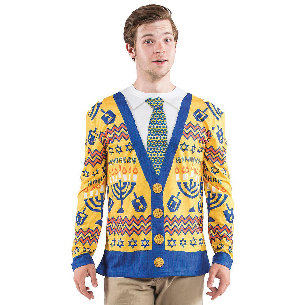 Hilarious Men's Ugly Hanukkah Sweater for Holiday Parties and Seasonal Celebrations