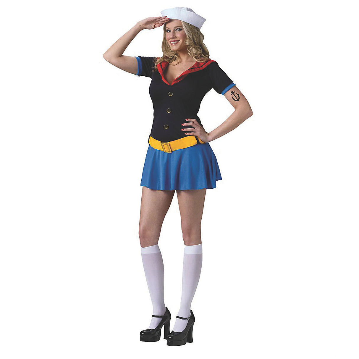 Sassy Women's Popeye Costume for Halloween Parties and Themed Dress Up Events