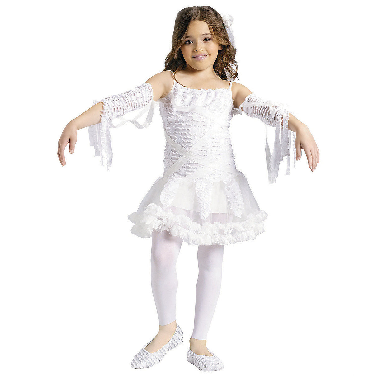 Tutu Mummy Costume for Girls for Halloween Parties and Spooky Dress-Up Events
