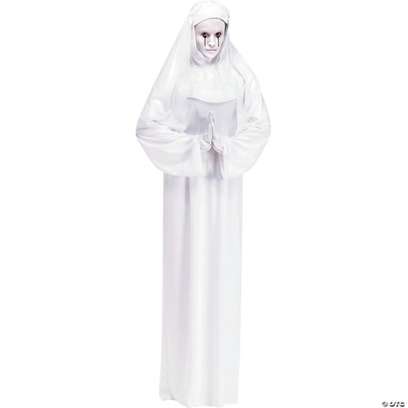 Adult Scary Mary Halloween costume with gown and headpiece