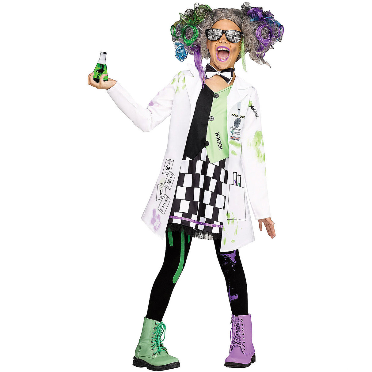 Creative Mad Scientist Child Costume for Halloween School Events and Thematic Dress-Up