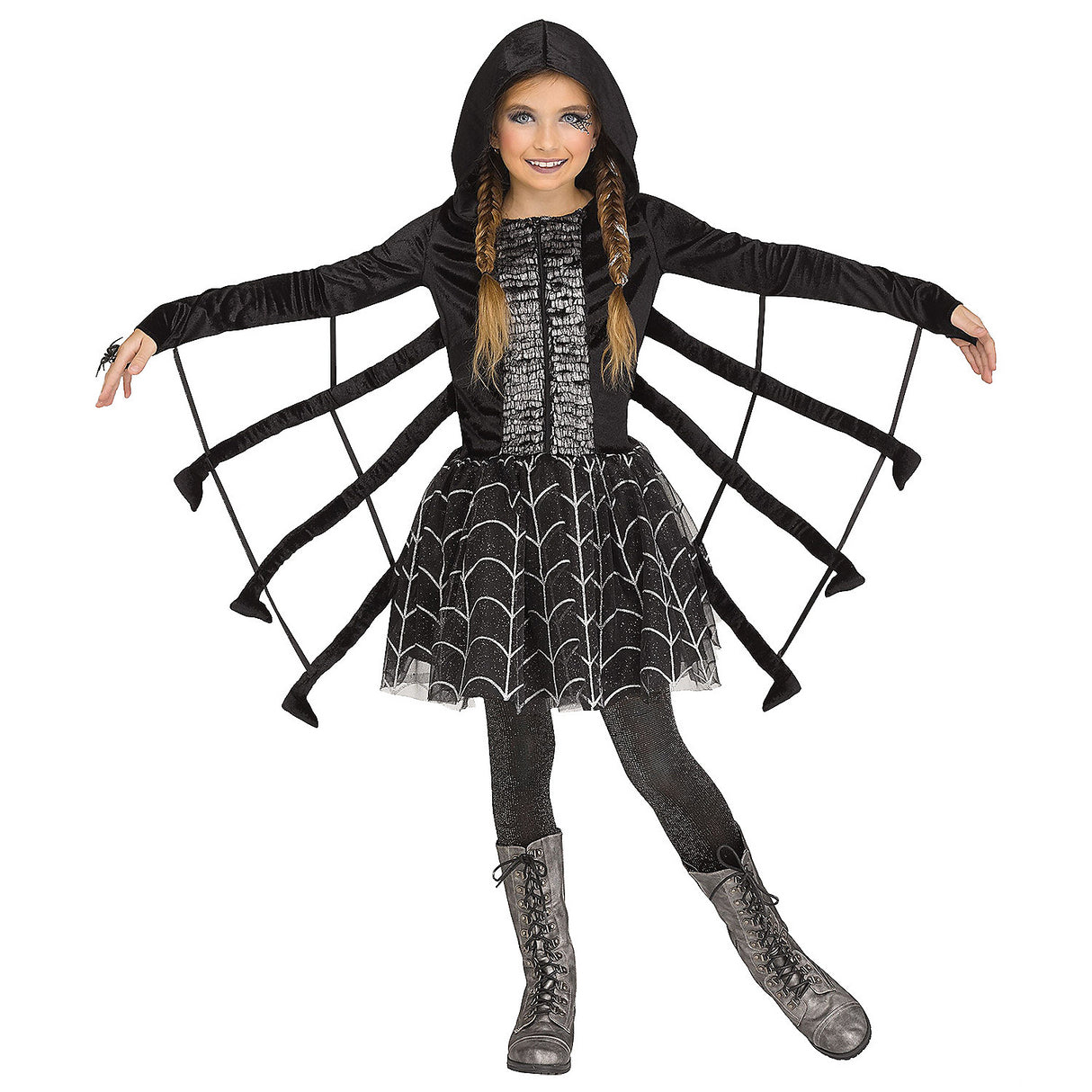 Sparkling Spider Child Costume for Halloween Trick or Treating and Creative Dress Up Fun