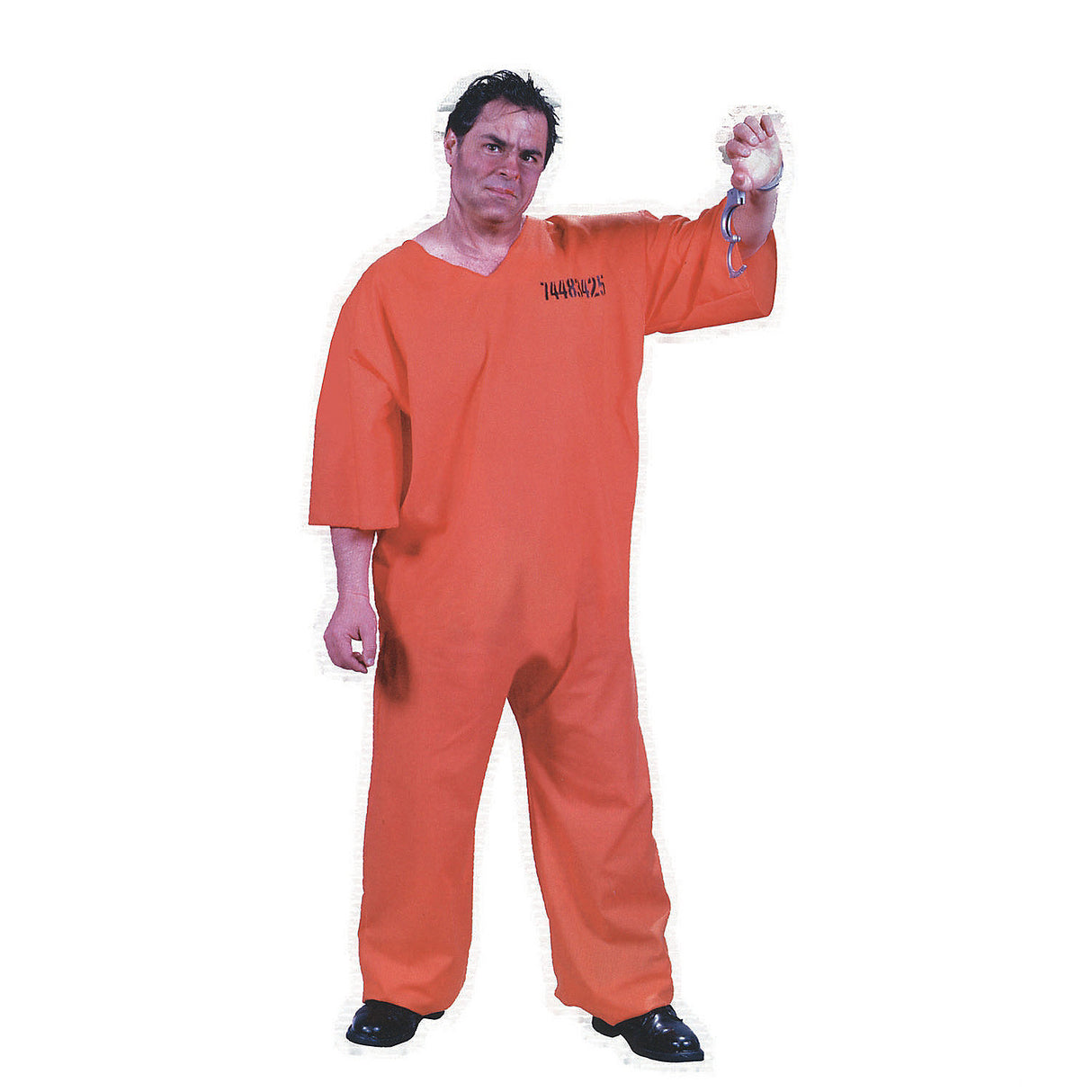Got Busted Plus Size Prisoner Costume for Halloween Parties Dress Up and Trick or Treating