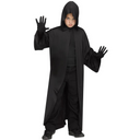 Hooded Robe Black Child Os Costume
