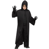 Hooded Robe Black Child Os Costume