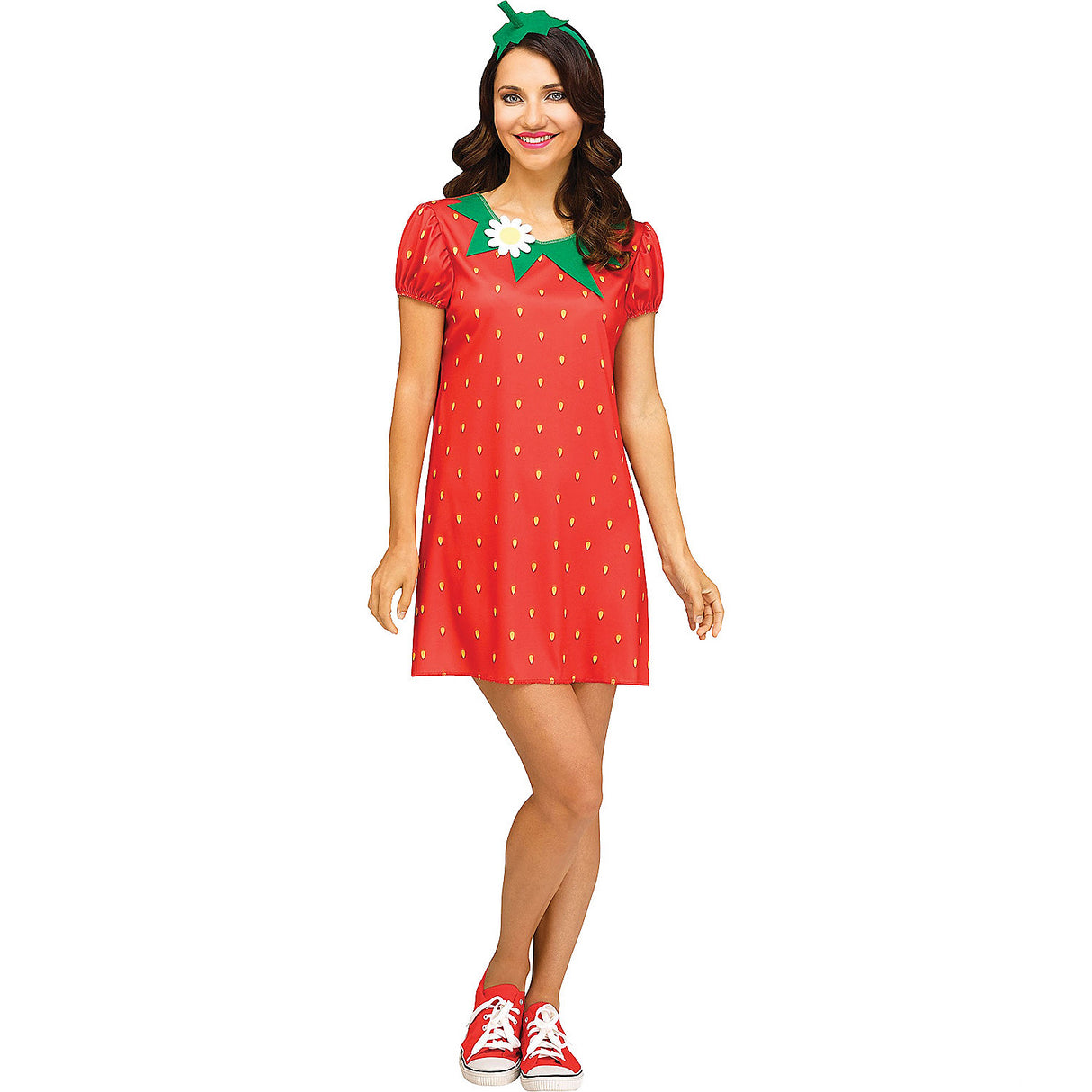 Delightful Strawberry Cutie Adult Costume for Fun Theme Parties and Halloween Celebrations