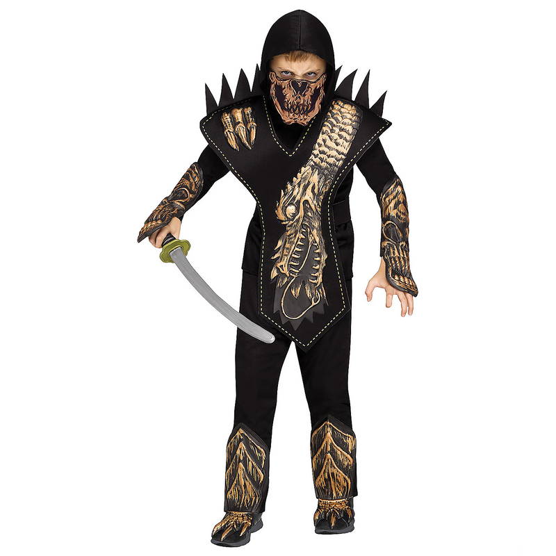 Skull Dragon Ninja Child Gold Costume