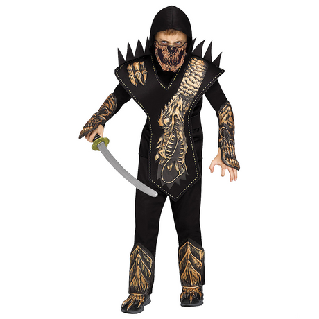 Skull Dragon Ninja Child Gold Costume