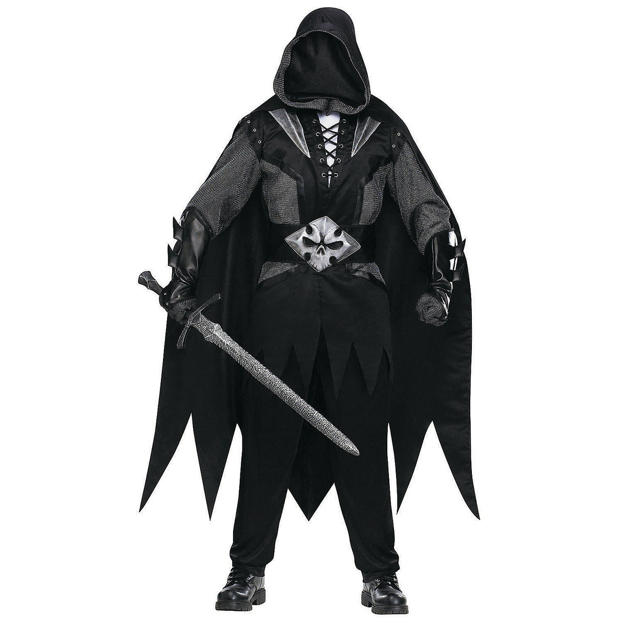 Imposing Men's Evil Knight Costume for Halloween Theme Parties and Dress Up Events