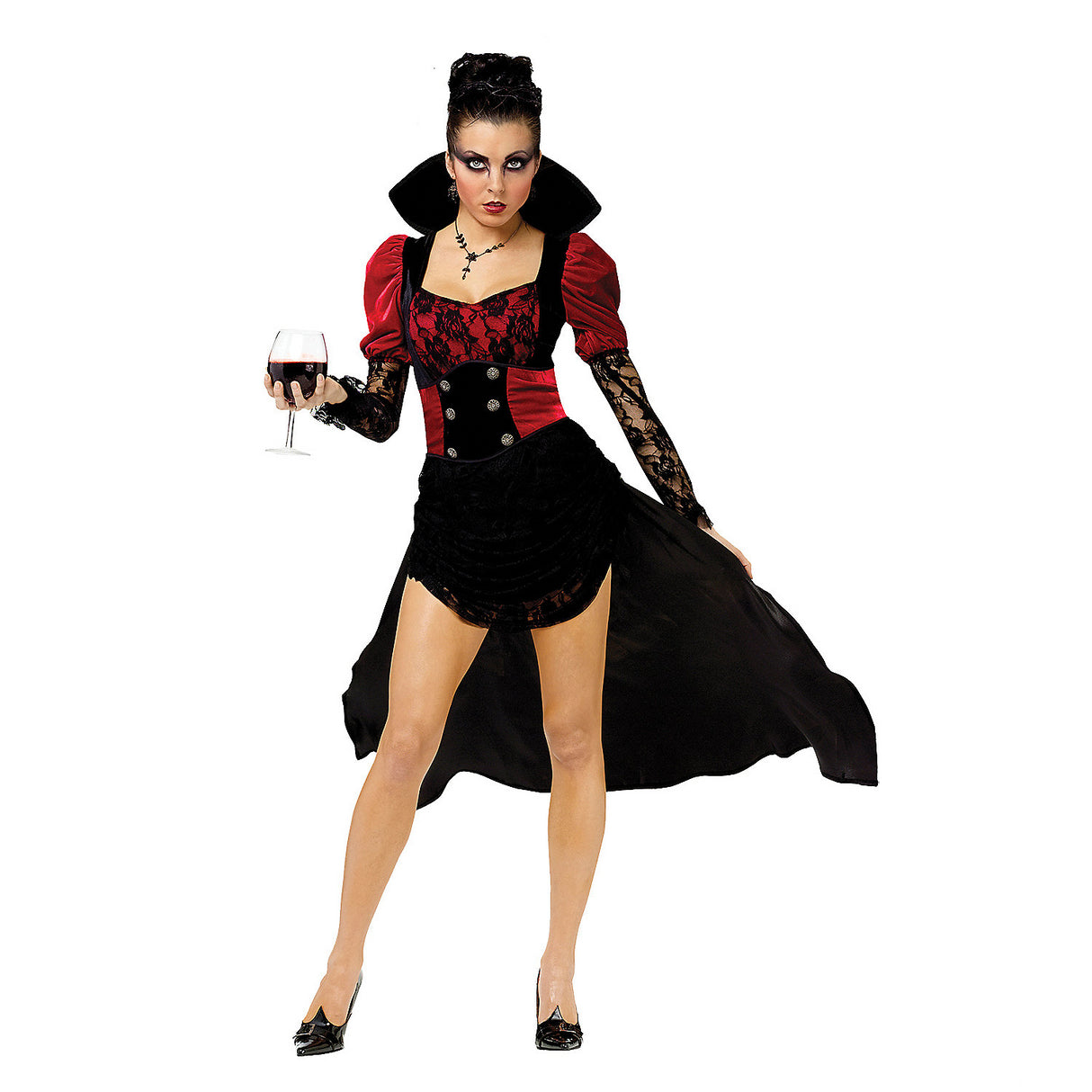 Elegant Women's Vampiressa Costume for Halloween Parties Theme Events and Spooky Nights