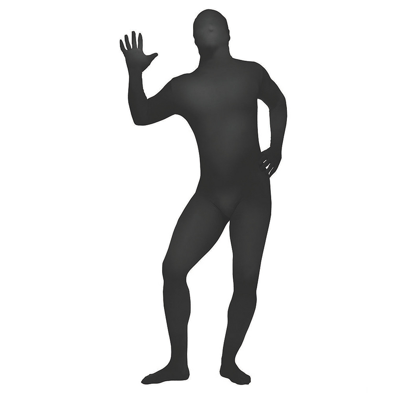 Black adult full-body skin suit costume for Halloween