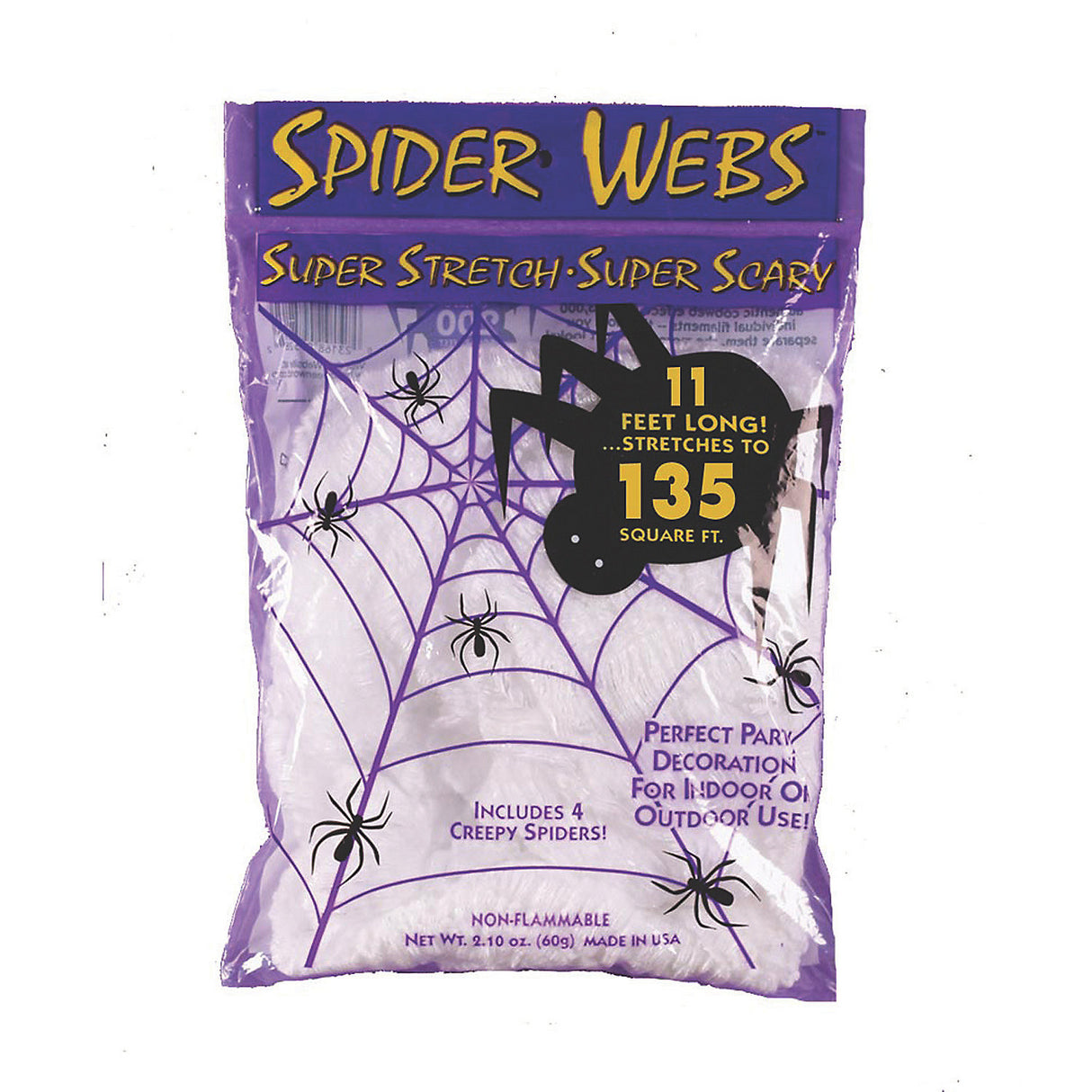 Creepy Stretch Spider Webs for Halloween Decor Haunted Houses and DIY Photo Booths
