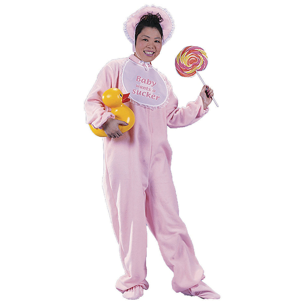 Funny Be My Baby Pink Costume for Adult Halloween Parties and Dress Up Events