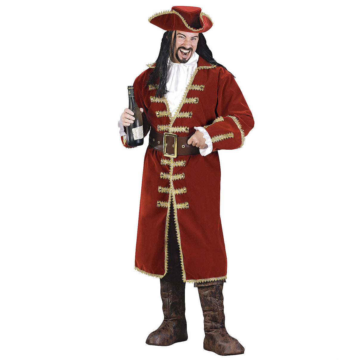 Men's Captain Black Heart Pirate Costume for Halloween Parties and Themed Events
