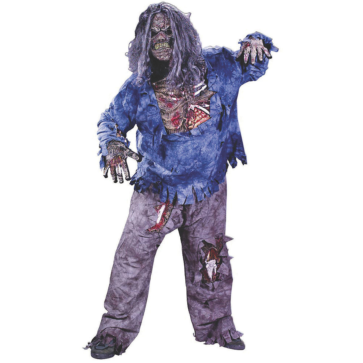 Plus Size Men's Zombie Costume for Halloween Parties and Creepy Costume Events