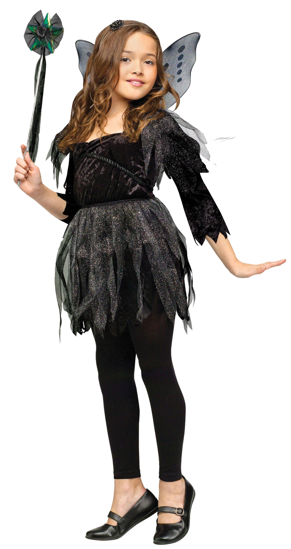 Enchanting Midnight Fairy Child Costume for Halloween Parties Dress Up and Imaginative Play