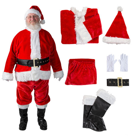 Men's Santa Premium Plush Costume