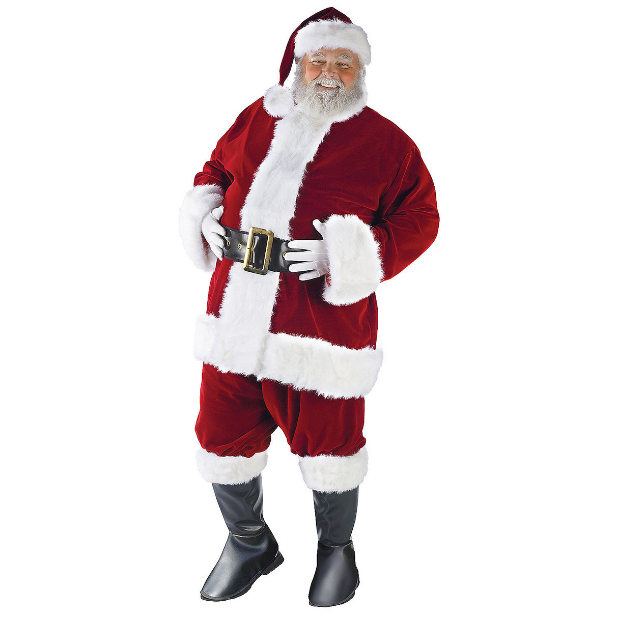 Deluxe Men's Velvet Santa Costume for Holiday Parties Christmas Events and Festive Celebrations