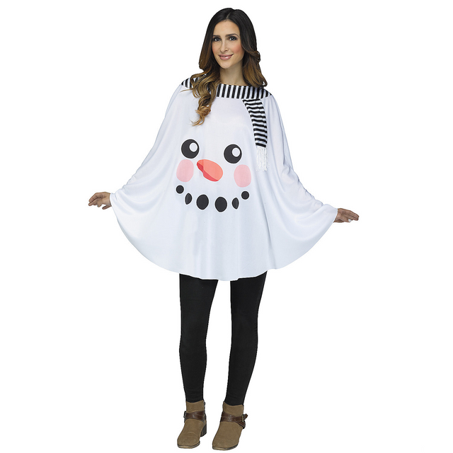Snowman Poncho Adult Costume