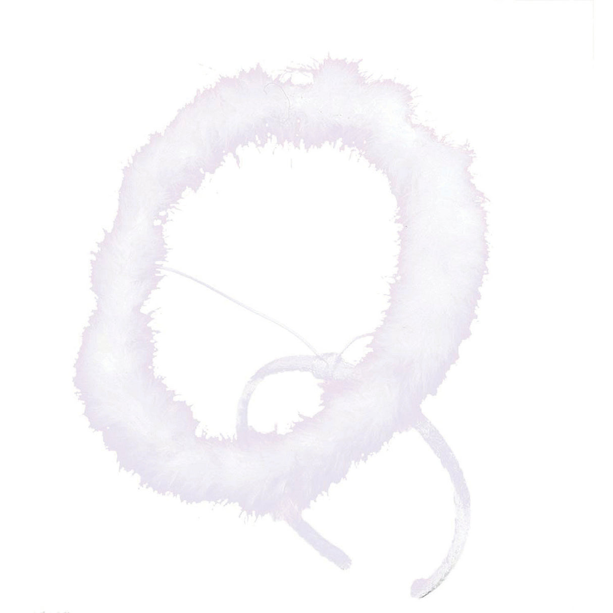 Elegant Halo Marabou White Accessory for Halloween Costumes and Angelic Dress-Up
