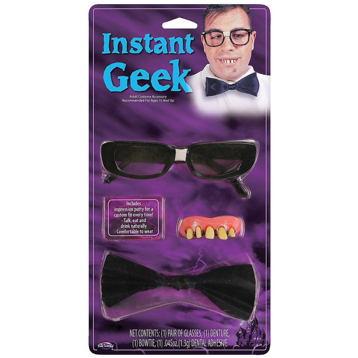 Instant Geek Boy Costume for Halloween Parties Dress Ups and Fun Themed Events