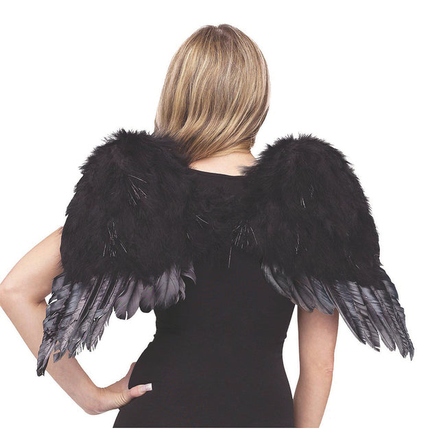 Angel Wings Feather Child Black