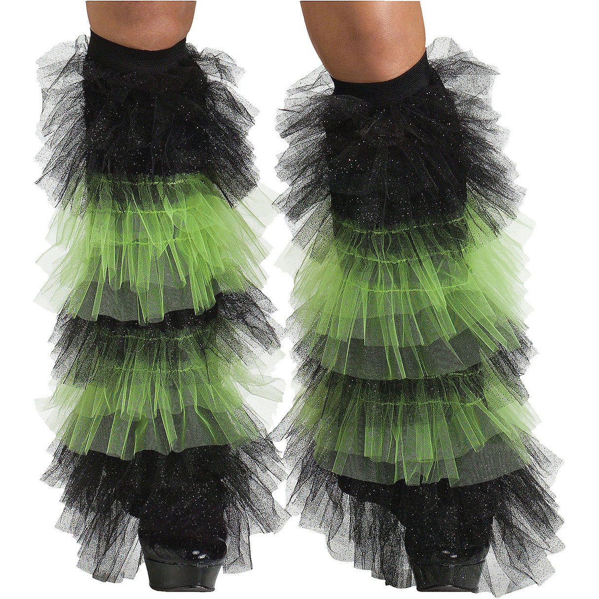 Flirty Boot Covers Tulle Ruffle Accessory for Costumes Parties and Themed Events