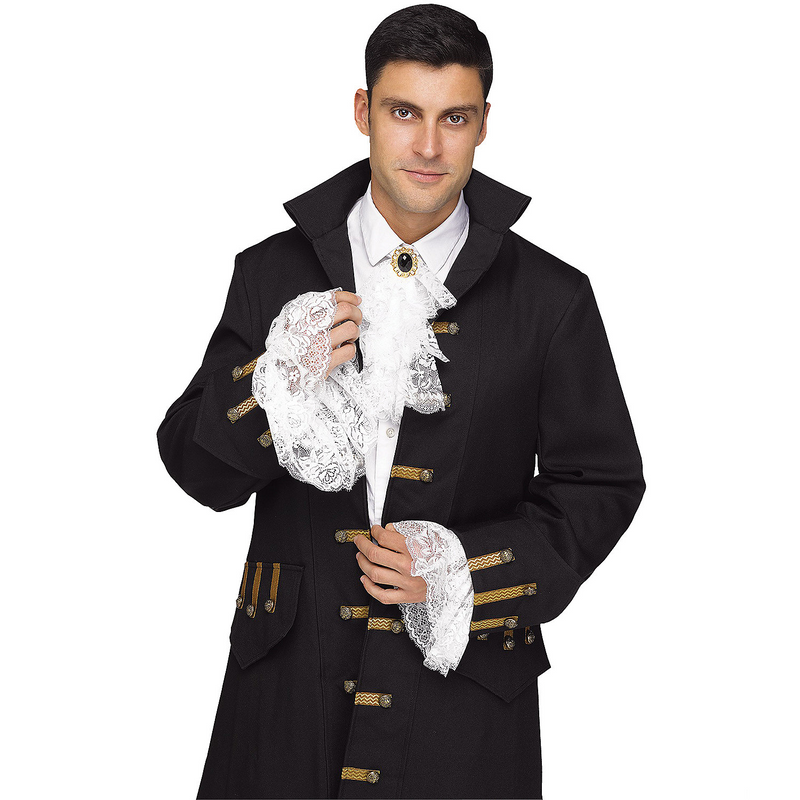 LACE JABOT W CUFFS