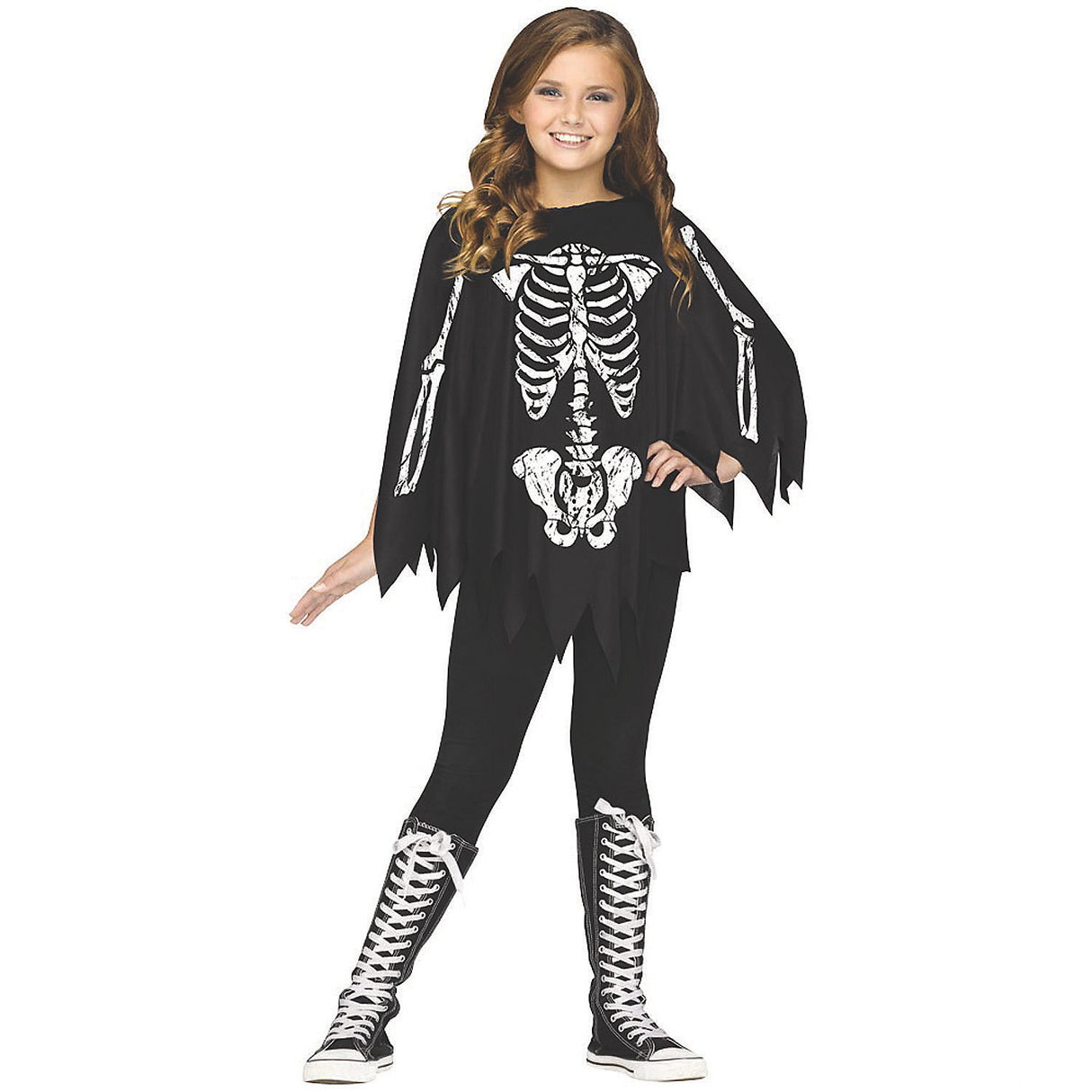 Comfortable PonChildo Skeleton Child Costume for Halloween Parties Family Activities and Creative Dress Up