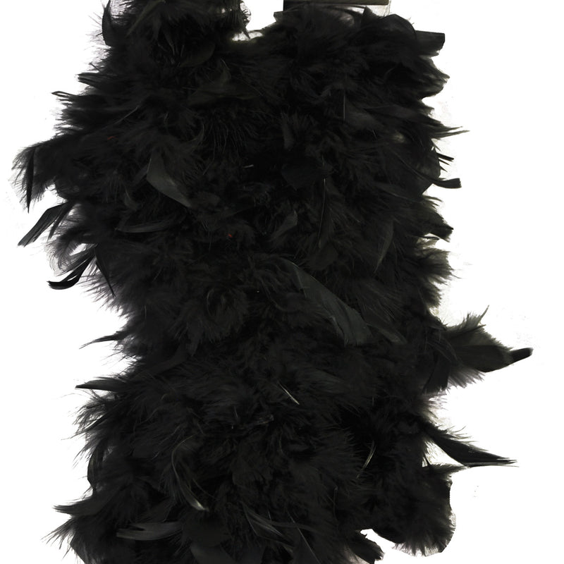 5 Foot Black Feather Boa for Flapper Costumes Parties and Themed Events