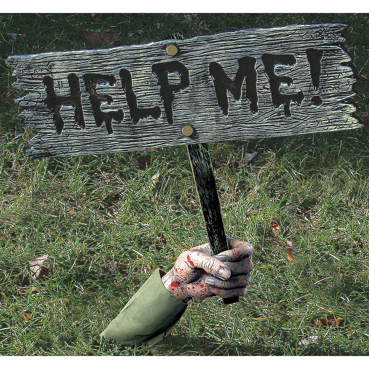 Help Me Warning From Below! Sign