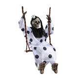 SKELETON CLOWN ON SWING