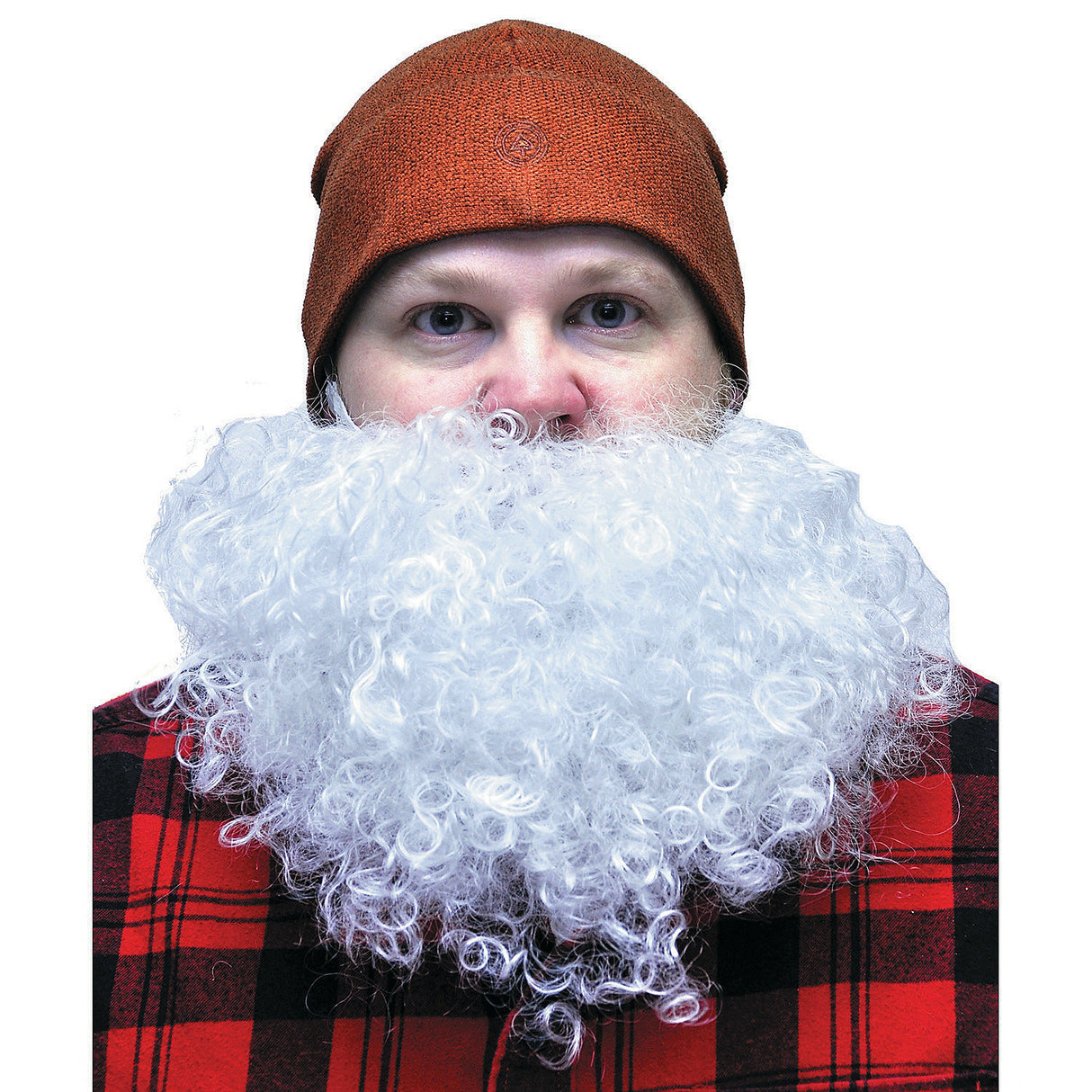 Premium Big And Curly White Beard for Santa Claus Costume Halloween and Festive Celebrations