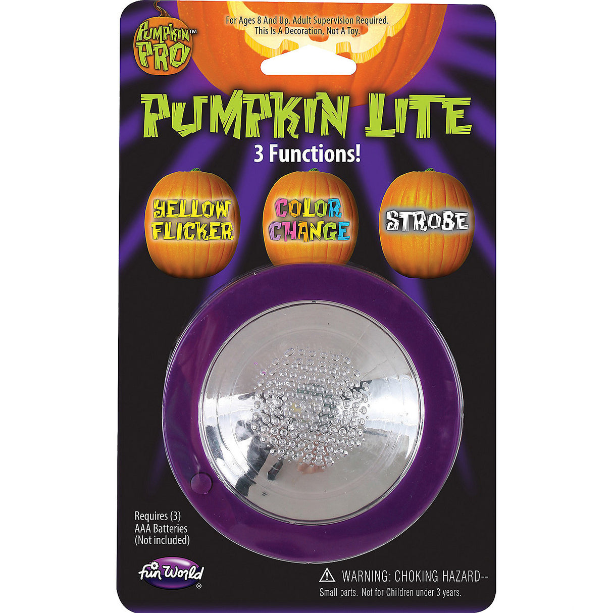 Versatile Pumpkin Light with 3 Effects for Halloween Decorations and Fall Festivities