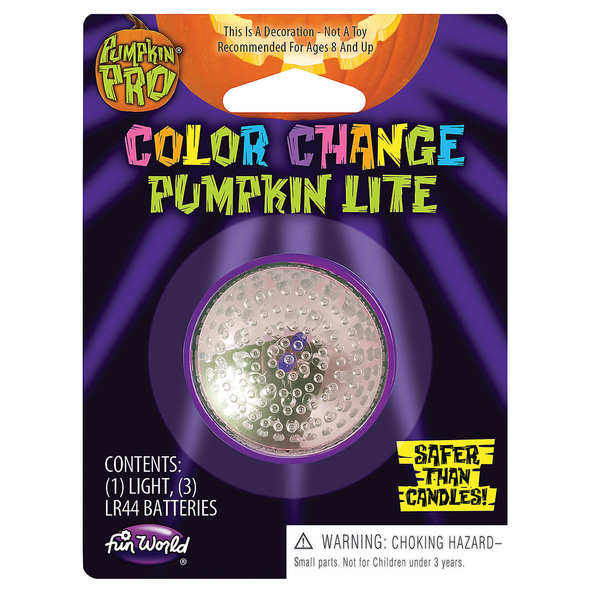 Color Changing Pumpkin Light for Halloween Decorations and Jack O Lantern Enhancements