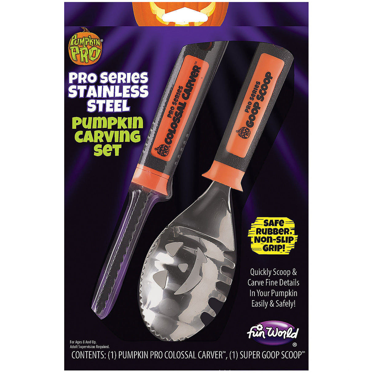 Premium Pumpkin Carve Stainless Set for Halloween and Autumn Decorating Fun