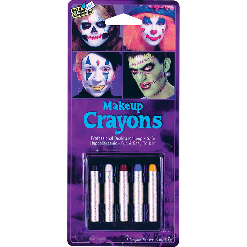 Assorted Water Soluble Makeup Crayons for Creative Makeup Art and Themed Parties