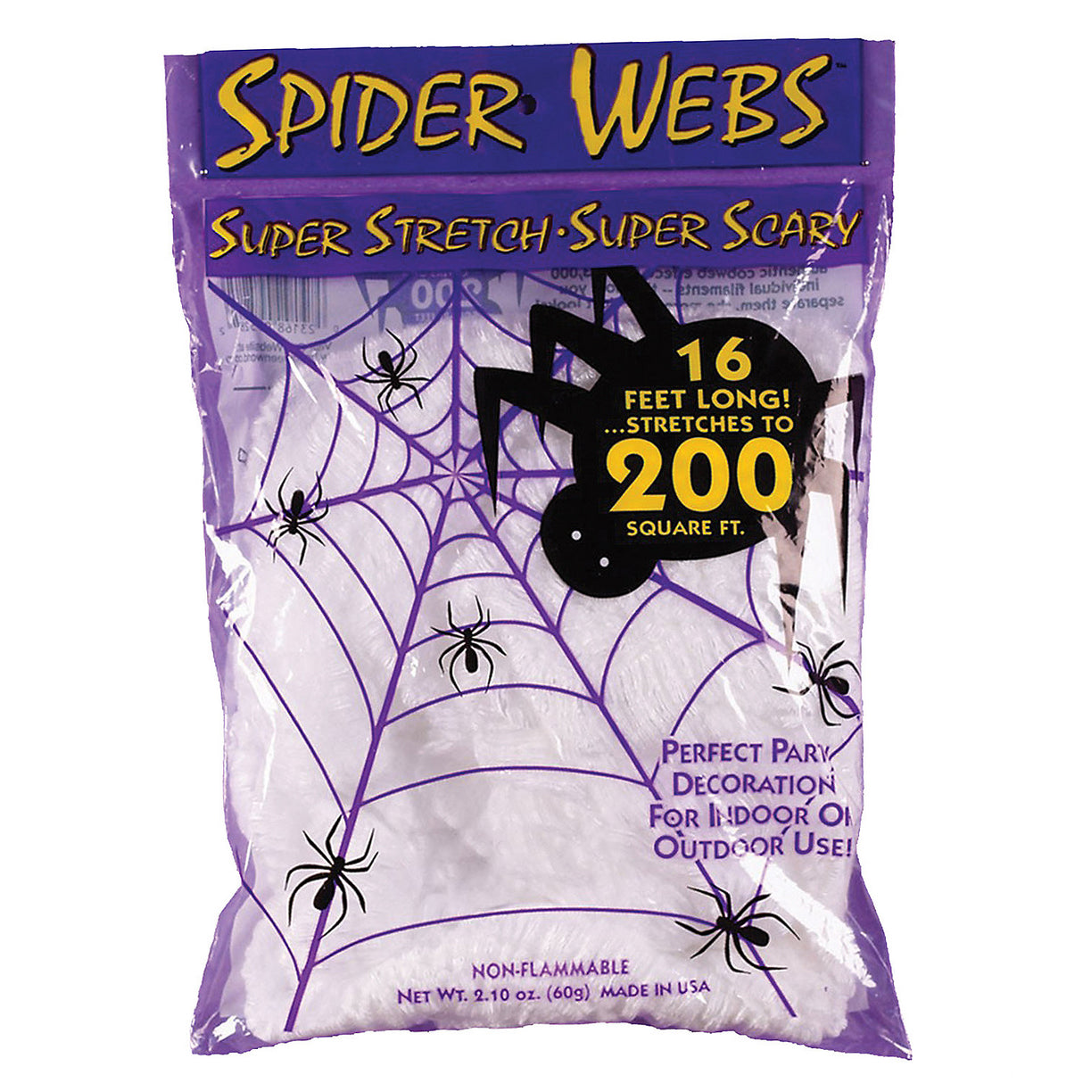Spiderweb 60 Gram for Indoor Outdoor Halloween Decorations Party Fun